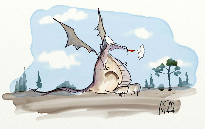 Dragon Caricature with ArtRage 4